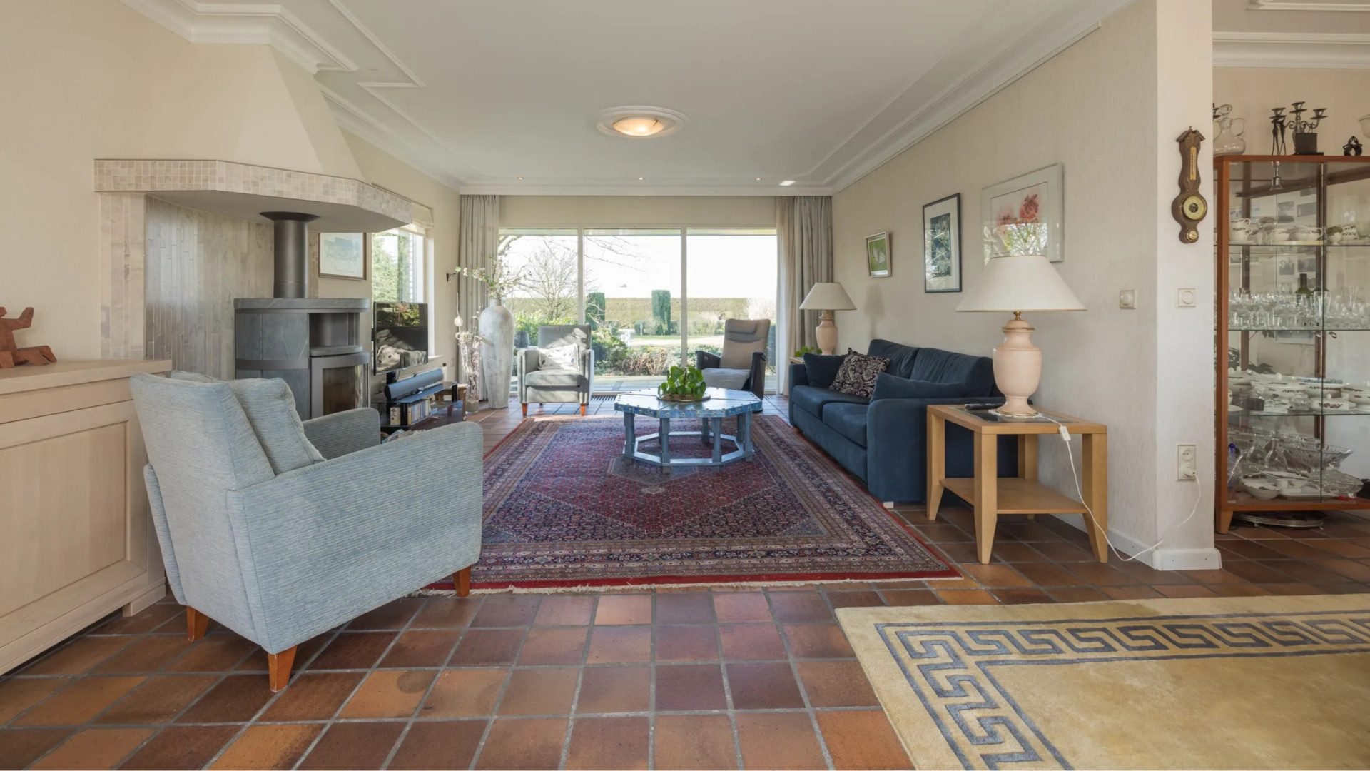 De living van de villa van Montana Meiland
