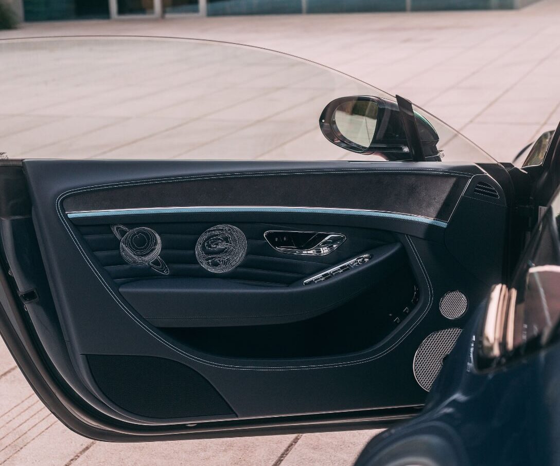 Een detailshot van de Bentley bespoke