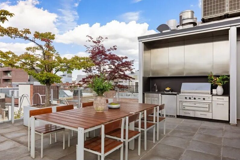 Het dakterras bij het penthouse van Thierry henry in SoHo