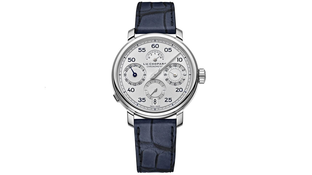 Het horloge met een witte wijzerplaat