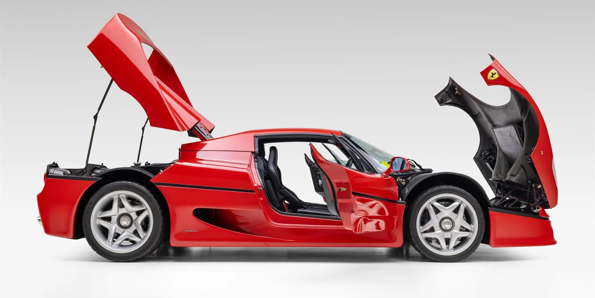 De zijkant van de unieke supercar