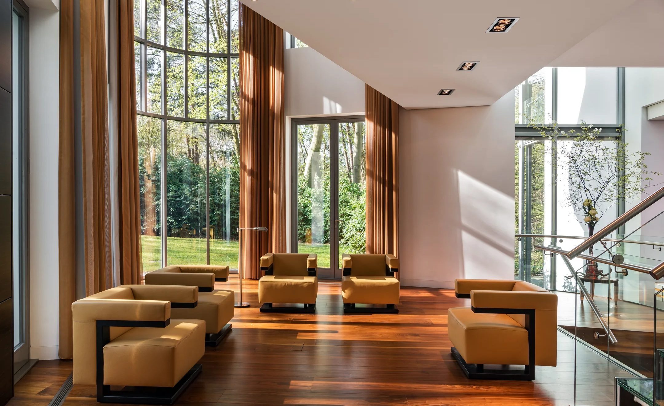 Het interieur van de dure woning