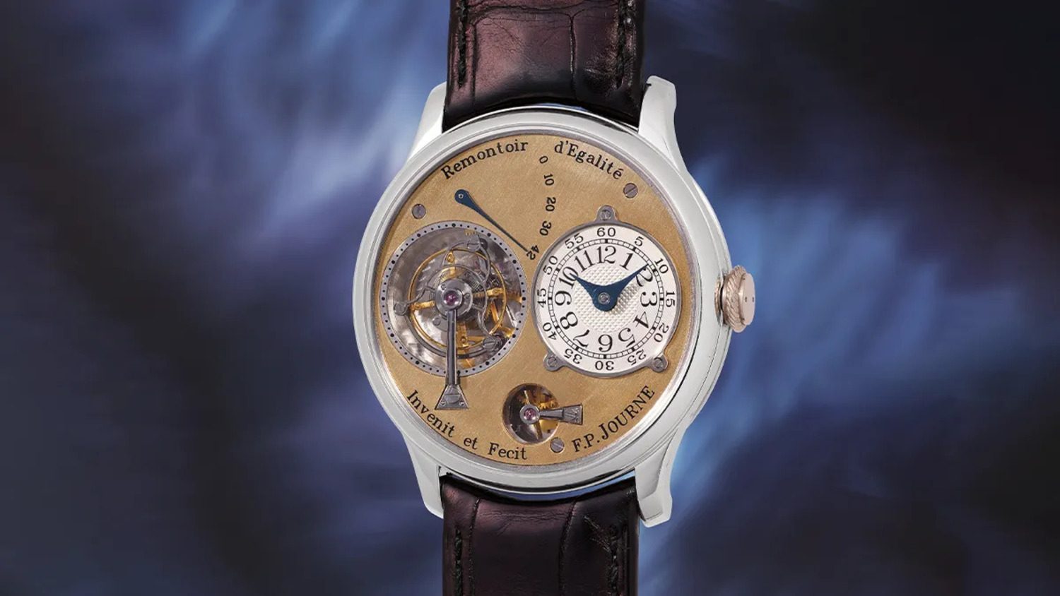 Het Tourbillon &agrave; Remontoir d&rsquo;&Eacute;galit&eacute;-horloge van F.P. Journe dat naar de veiling gaat