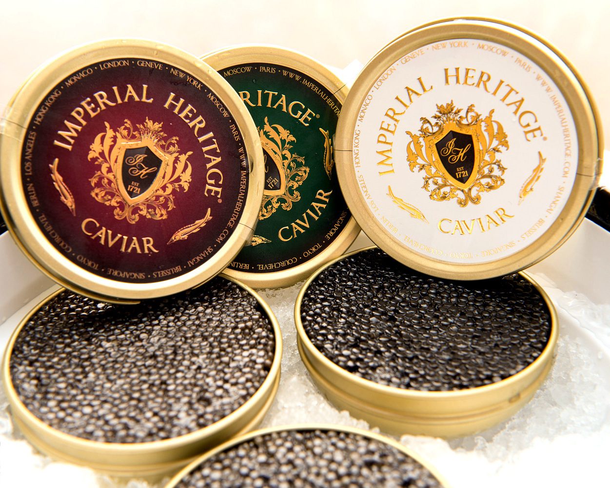 Het Imperial Heritage-kaviaarassortiment