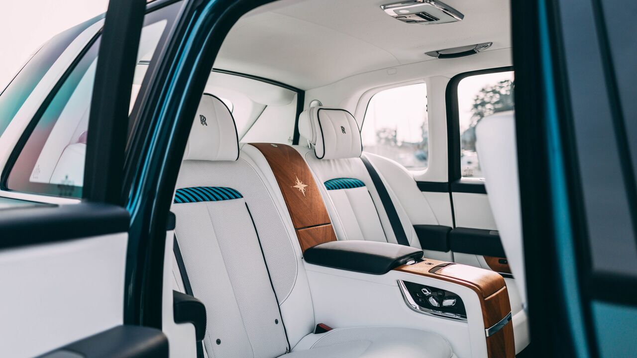 Het interieur van de Rolls-Royce Cullinan Yachting
