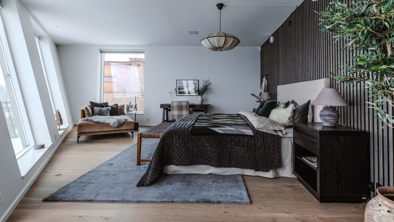 De slaapkamer met prachtig uitzicht