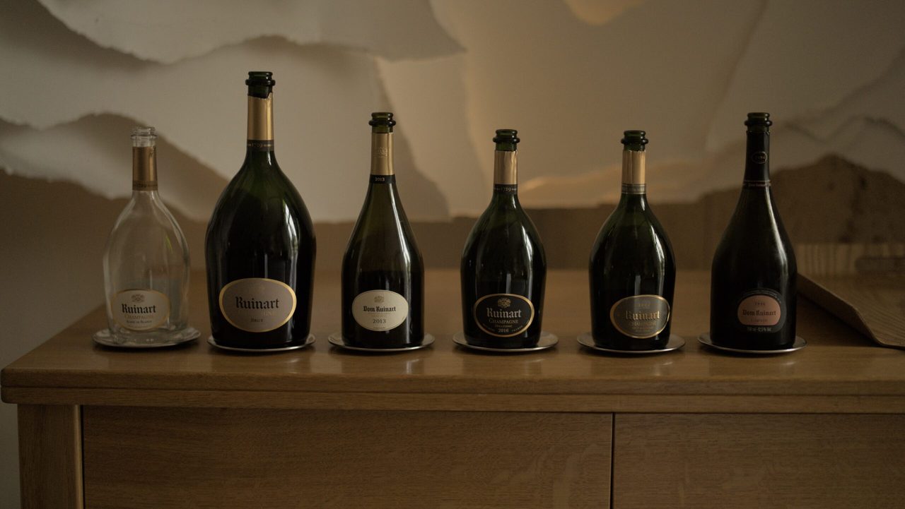 Verschillende champagnes bij Ruinart