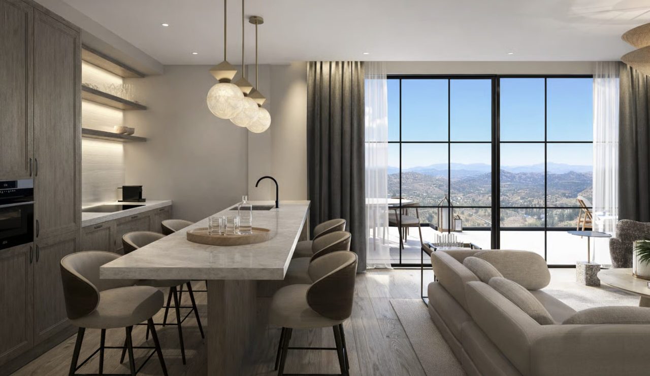 De mogelijke woonkamer in de nieuwe woning van André Hazes in Spanje