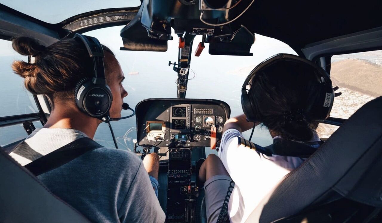 Een helikoptervlucht boven Kaapstad