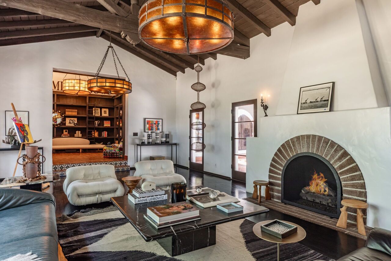 De living in de voormalige villa van Diane Keaton