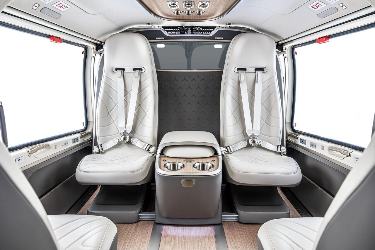 Het interieur van de ACH145 Mercedes Edition