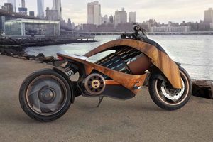 newron ev-1 wooden motorcycle motor Pure Luxe