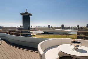Het uitzicht vanuit het penthouse van Gordon
