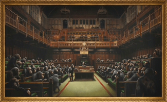 Banksy Devolved British Parliament kunst Sotheby's veiling Pure Luxe
