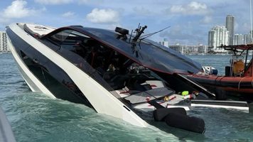 Het gezonken Lamborghini-superjacht voor de kust van Miami