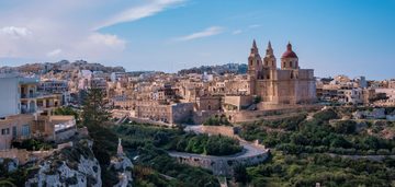 Een uitzicht op Malta