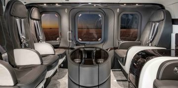 mecaer silens interieur helikopter Pure Luxe