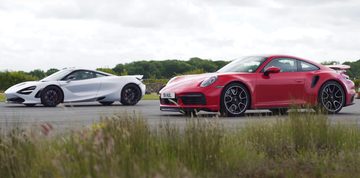 Porsche 911 Turbo S McLaren 720S dragrace carwow Pure Luxe