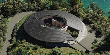 De futuristische villa in Japan, waar u voor 1/36e deel eigenaar van kunt worden