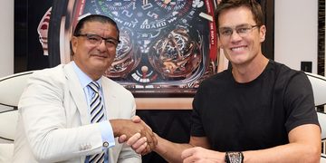 Tom Brady en Jacob Arobo, de eigenaar van Jacob & Co.