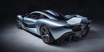 De achterzijde van de hypercar van Hennessey.