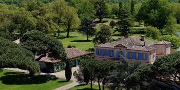 De bovenzijde van Ch&acirc;teau d'&Eacute;scudes van Ton du Chatinier in Frankrijk