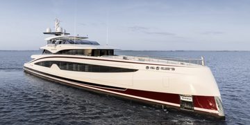 Het superjacht Sparta, het grootste stalen superjacht van Heesen Yachts ooit