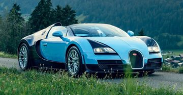 De voorzijde van de Bugatti Veyron