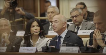 Jeff Bezos tijdens de Galileo Prophets of Philanthropy-awards