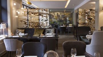 Uitzicht vanaf onze tafel bij restaurant Bridges