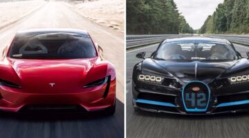 Tesla Roadster of Bugatti Chiron wie is de baas Pure Luxe