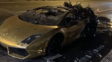 britse lamborghini gallardo uitgebrand Birmingham Pure Luxe