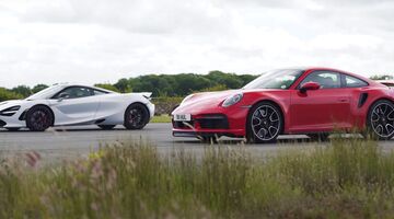 Porsche 911 Turbo S McLaren 720S dragrace carwow Pure Luxe