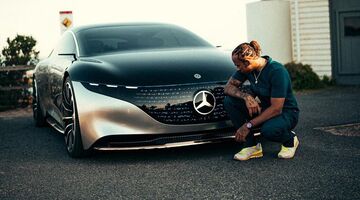 Lewis Hamilton Mercedes-Benz EQS Pure Luxe