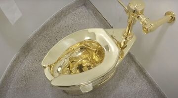 Gouden toiletpot