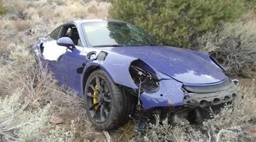 De in de prak gewonnen Porsche in Nevada