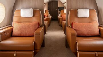 De Gulfstream G550-privéjet met een heuse Hermès-showroom