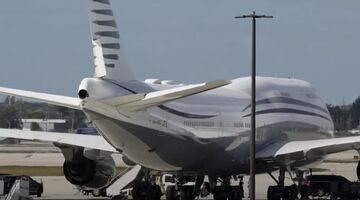 De Boeing 747-privéjet die voor de Amerikaanse president Donald Trump bestemd zou zijn