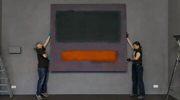 Het desbetreffende Orange on Maroon-schilderij van Rothko