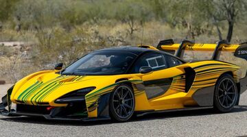 De McLaren Senna GTR die te koop staat op een veiling.