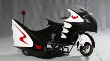 De replica van de Bat-Cycle