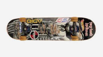 Het skateboard dat recentelijk werd geveild