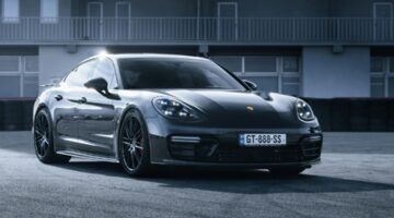 Een auto van Porsche, het merk dat kampt met een tegenvallende winst