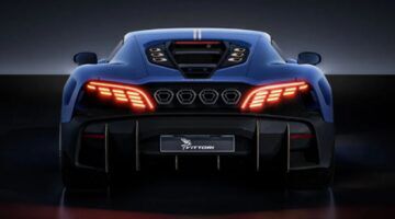 De achterzijde van de Vittori Turbio Hypercar