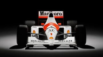 De Formule 1-auto van Ayrton Senna die naar de veiling gaat
