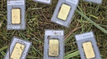 Een Duitse gemeentewerker heeft tijdens maaiwerkzaamheden voor € 30.000 aan goudstaven aangetroffen