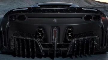 De achterzijde van de op Star Wars gebaseerde Ferrari