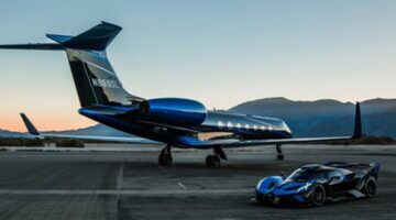 De matchende priv&eacute;jet en Bugatti