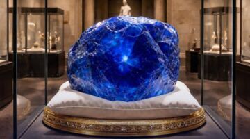 E&eacute;n van de grootste blauwe saffieren ter wereld