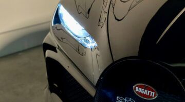 De voorzijde van een Bugatti Chiron